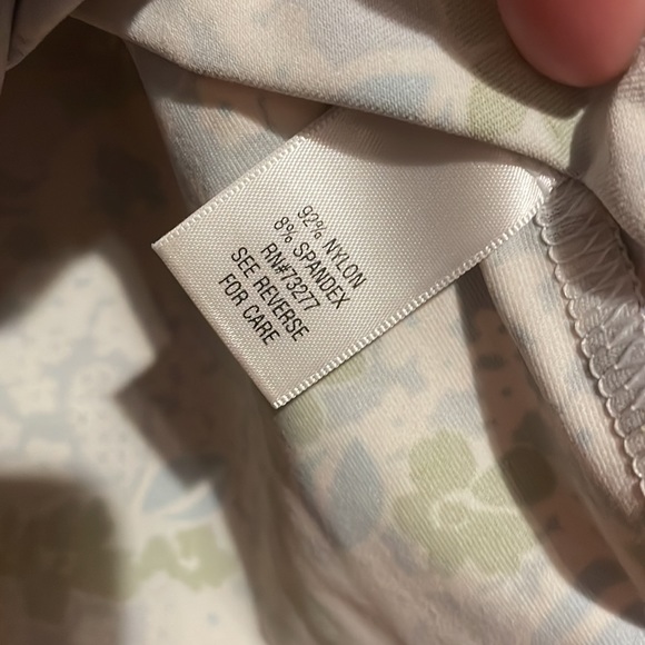 •CROFT & BARROW•BLUE&GREEN FLORAL TANK TOP SCOOPNECK STRETCH BLOUSE SIZE MEDIUM - Picture 6 of 7